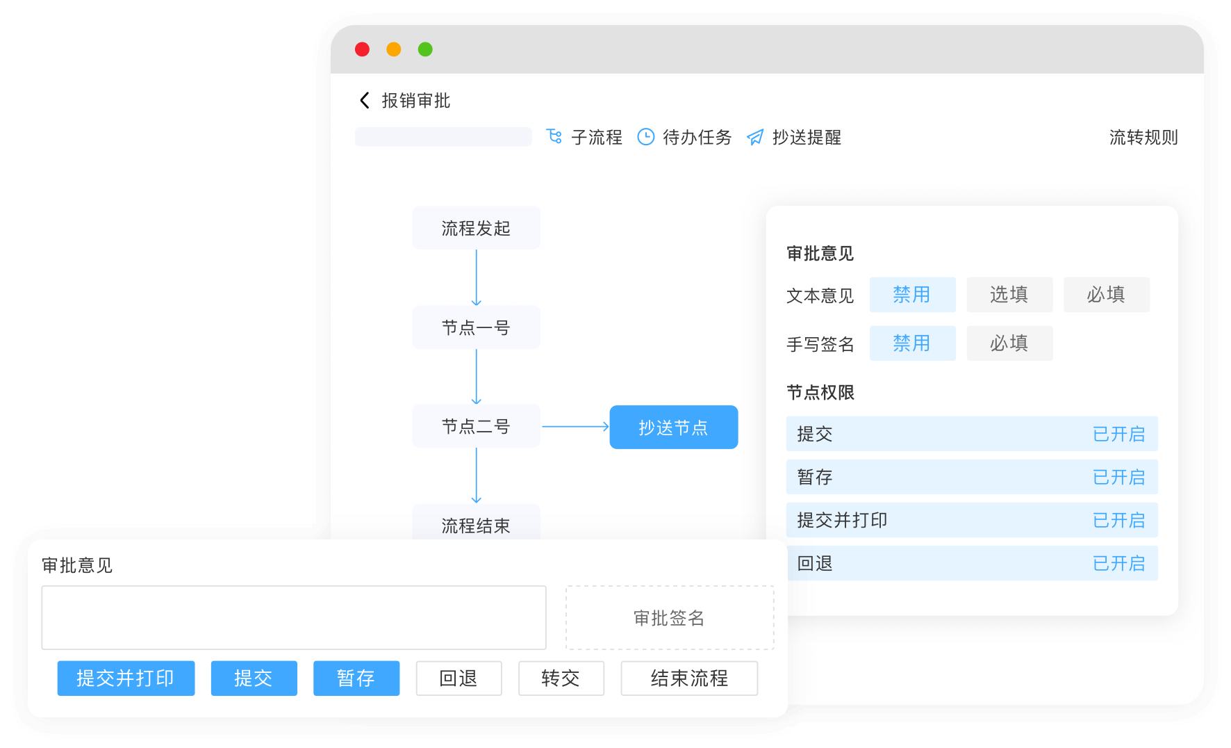 流程丰富的简报设置